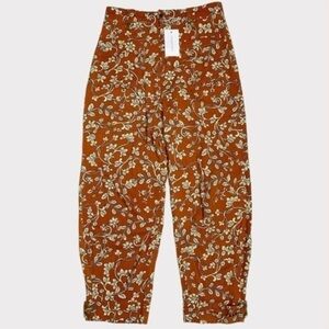 NWT Lovers and Friends Drew Pant in Zoe Rust Floral, Size XS
